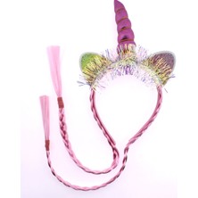 OMZ Örgülü Saçlı Unicorn Taç Kız Erkek Çocuk Oyuncak Eğitici Oyuncaklar