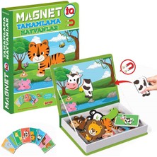 paraply 1512 Dıytoy, Magnet Tamamlama - Hayvanlar/ +3 Yaş Kız Erkek Çocuk Oyuncak Eğitici Oyuncaklar