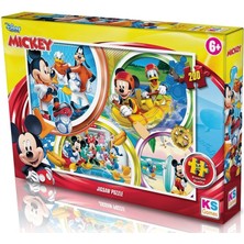 OMZ Ks Puzzle 200 Parça Mickey Mouse Kız Erkek Çocuk Oyuncak Eğitici Oyuncaklar