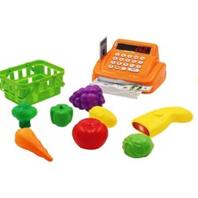 OMZ Turuncu Yazar Kasalı Market Seti Kız Erkek Çocuk Oyuncak Eğitici Oyuncaklar