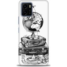 Rulet Vivo Y15S Kılıf Hd Baskılı Kılıf + Seramik Tam Kaplayan Ekran Koruyucu 83