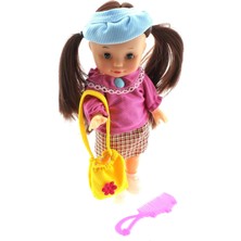 OMZ Pembe Saten Elbiseli Et Bebek Kız Erkek Çocuk Oyuncak Eğitici Oyuncaklar