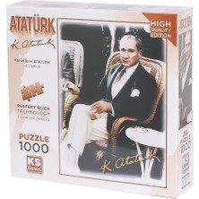 paraply 20727 Kahve Içen Atatürk 1000 Parça Puzzle -Ks Puzzle Kız Erkek Çocuk Oyuncak Eğitici Oyuncaklar