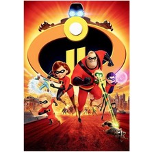 OMZ 100 Parça Incredibles 2 Puzzle Kız Erkek Çocuk Oyuncak Eğitici Oyuncaklar