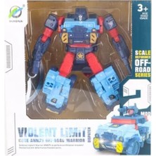 OMZ Arazi Aracına Dönüşen Mavi Robot Kız Erkek Çocuk Oyuncak Eğitici Oyuncaklar