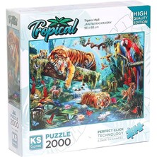 paraply 22512 Tiger Idyll 2000 Parça Puzzle -Ks Puzzle Kız Erkek Çocuk Oyuncak Eğitici Oyuncaklar