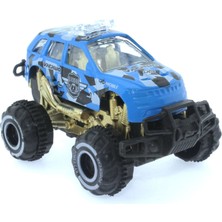 paraply Çek Bırak Mini Off Road Mavi Polis Aracı Kız Erkek Çocuk Oyuncak Eğitici Oyuncaklar