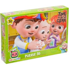 OMZ CO7779 Cocomelon 50 Parça Çocuk Puzzle -Laço Kız Erkek Çocuk Oyuncak Eğitici Oyuncaklar