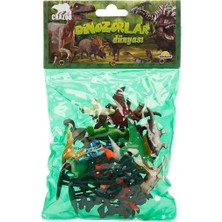 OMZ 0705 Dinozorların Dünyası Poşetli Hayvan Oyun Seti Kız Erkek Çocuk Oyuncak Eğitici Oyuncaklar