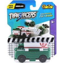 OMZ Transracers Dönüşen Araçlar Posta Aracı / Ambulans Kız Erkek Çocuk Oyuncak Eğitici Oyuncaklar