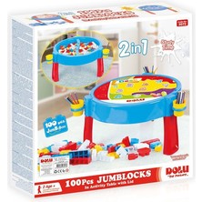 paraply 3072 Aktivite Masası 100 Parça Blok Seti ile Kız Erkek Çocuk Oyuncak Eğitici Oyuncaklar