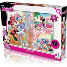 OMZ MIN709 Ks Minnie / 50 Parça Puzzle Kız Erkek Çocuk Oyuncak Eğitici Oyuncaklar
