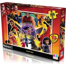 OMZ Ks Games 200 Parça Incredibles Puzzle Kız Erkek Çocuk Oyuncak Eğitici Oyuncaklar