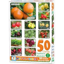 OMZ Resimlerle 50 Meyve Sebze Ingilizce Destekli Kız Erkek Çocuk Oyuncak Eğitici Oyuncaklar