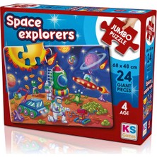 paraply Ks Games Space Explorers 24 Parça Puzzle Kız Erkek Çocuk Oyuncak Eğitici Oyuncaklar