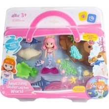 OMZ Pembe Saçlı Denizkızı Maylla Resif Mini Oyun Seti Kız Erkek Çocuk Oyuncak Eğitici Oyuncaklar