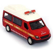 OMZ Çek Bırak Metal Sesli ve Işıklı Itfaiye Minibüsü Kız Erkek Çocuk Oyuncak Eğitici Oyuncaklar