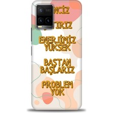 Rulet Vivo Y21 Kılıf Hd Baskılı Kılıf + Seramik Tam Kaplayan Ekran Koruyucu 170