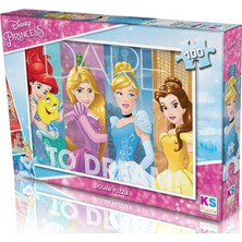 paraply Ks Puzzle 100 Parça Disney Prensesler Kız Erkek Çocuk Oyuncak Eğitici Oyuncaklar