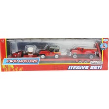 OMZ Die Cast Metal Tırlı ve Küreme Kamyonlu Itfaiye Seti Kız Erkek Çocuk Oyuncak Eğitici Oyuncaklar