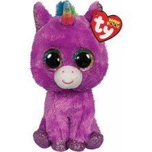 OMZ Ty Beanie Boos Peluş Mor Unicorn 15CM Kız Erkek Çocuk Oyuncak Eğitici Oyuncaklar