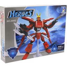 paraply Ausini 339 Parça Heroes Standlı Kırmızı Robot Kız Erkek Çocuk Oyuncak Eğitici Oyuncaklar