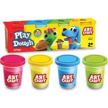 paraply 03280 Dede, Art Craft 4'lü Oyun Hamuru 224 gr / +2 Yaş Kız Erkek Çocuk Oyuncak Eğitici Oyuncaklar