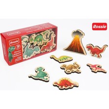 paraply Rossie Mıknatıslı Ahşap Dinozorlar Kız Erkek Çocuk Oyuncak Eğitici Oyuncaklar