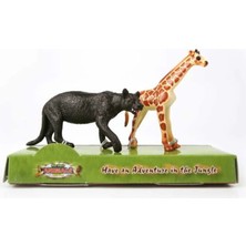 OMZ Panter ve Zürafa Model Hayvan Kız Erkek Çocuk Oyuncak Eğitici Oyuncaklar