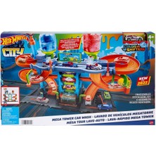 OMZ HDP05 Hot Wheels Mega Araba Yıkama Kulesi Kız Erkek Çocuk Oyuncak Eğitici Oyuncaklar