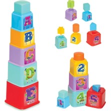 OMZ Kare Kule Bultak Bebek Aktivide Oyun Seti Kız Erkek Çocuk Oyuncak Eğitici Oyuncaklar