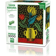 OMZ Ks Puzzle 1000 Parça Yayoi Kusama Flowers Kız Erkek Çocuk Oyuncak Eğitici Oyuncaklar