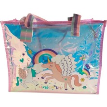 OMZ Dream Vest Şeffaf Hologram Unicorn Büyük Omuz Çantası Kız Erkek Çocuk Oyuncak Eğitici Oyuncaklar