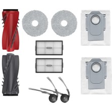 robotyedek Roborock Qrevo Curvx Uyumlu Ana Fırça, Hepa Filtre  Mop  Yan Fırça Toz Torbası Seti 10 Parça