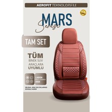 Castor Otomotiv Fiat Egea Sedan Uyumlu Lüx Bel Destekli Mars Yarı Deri Oto Koltuk Kılıfı Tarçın Renk