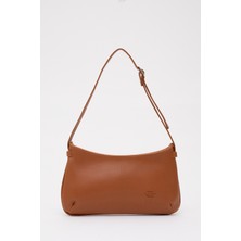 SHAKA Taba SHK129 Suni Deri Astarlı Fermuarlı Ayarlanabilir Askılı El, Kol ve Omuz Çantası