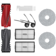 robotyedek Roborock Qrevo Curvx Uyumlu Fırça Hepa Filtre Mop Seti-8 Parça