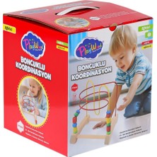 paraply ONY-410 Ahşap Boncuklu Koordinasyon -Onyıl Oyuncak Kız Erkek Çocuk Oyuncak Eğitici Oyuncaklar