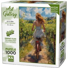 OMZ Ks Games Girl On Bike Puzzle 1000 Parça 20789 Kız Erkek Çocuk Oyuncak Eğitici Oyuncaklar