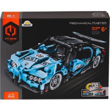 OMZ 5808 Imm Mekanik Master Blokları Süper Araba Mavi 422 Parça Kız Erkek Çocuk Oyuncak Eğitici Oyuncakl
