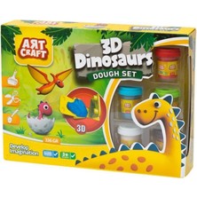 OMZ Dede 3 Boyutlu Dinazor Oyun Hamuru Seti Kız Erkek Çocuk Oyuncak Eğitici Oyuncaklar