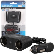 Olesson 1642 12-24V 100W 70CM Kablolu 2'li Araç Çakmak Çoklayıcı