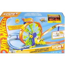 paraply JBX65 Hot Wheels Hızlı Fırlatma ve Döngü Parkuru Oyun Seti Kız Erkek Çocuk Oyuncak Eğitici Oyuncakla