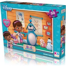 OMZ DOC709 Ks Doc Mcstuffins / 50 Parça Puzzle Kız Erkek Çocuk Oyuncak Eğitici Oyuncaklar
