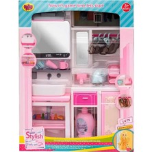 OMZ Kutuda 2'li Lavabo Ütü Masası Seti Kız Erkek Çocuk Oyuncak Eğitici Oyuncaklar