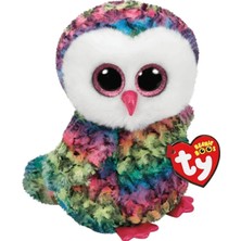 OMZ Ty Beanie Boo´s Owen Renkli Baykuş Peluş 15CM Kız Erkek Çocuk Oyuncak Eğitici Oyuncaklar