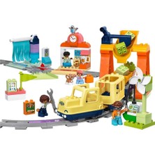 OMZ LEGO Duplo Kasabası Büyük Interaktif Mahalle Treni Kız Erkek Çocuk Oyuncak Eğitici Oyuncaklar