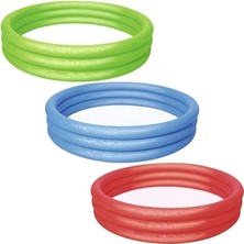 OMZ Bestway 51027 Üç Halkalı Renkli Şişme Havuz 183 x 33CM Kız Erkek Çocuk Oyuncak Eğitici Oyuncaklar