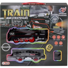 paraply JHX6333 Dumanlı Sesli Işıklı Tren 15 Parça Kız Erkek Çocuk Oyuncak Eğitici Oyuncaklar