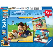 paraply 93694 Paw Patrol 3X49 Parça Ravensburger Puzzle Kız Erkek Çocuk Oyuncak Eğitici Oyuncaklar